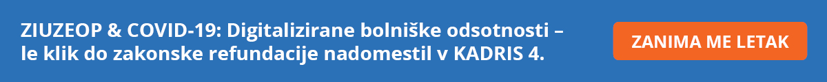 Novice - ZIUZEOP & COVID-19: Digitalizirane bolniške odsotnosti - le klik do zakonske refundacije nadomestil 
