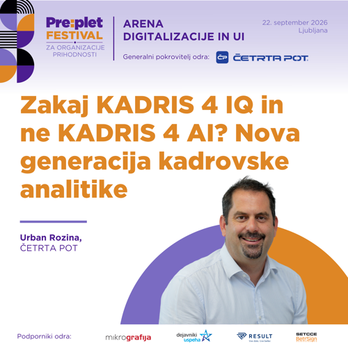 Dogodki in sejmi - KADRIS 4 IQ na Pre:pletu 2026: nova generacija HR analitike