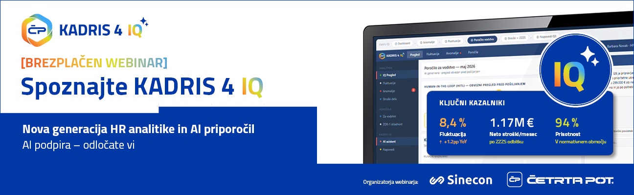 Webinarji - KADRIS 4 IQ: nova generacija HR analitike in podatkovnega asistenta