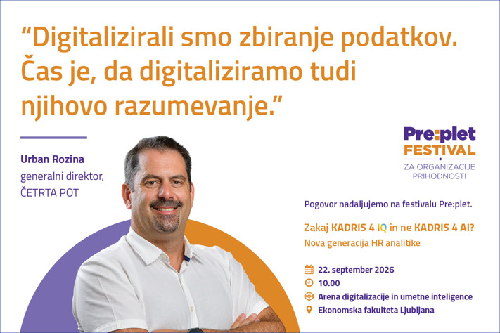 Novice - Od HR podatkov do boljših odločitev: intervju z Urbanom Rozino za HR&M